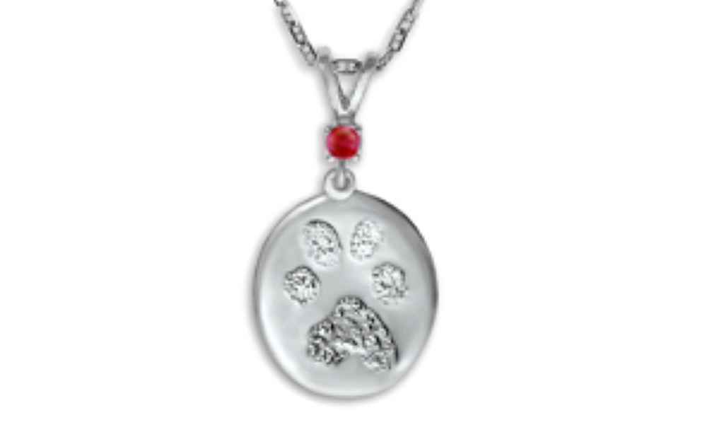 Breloque à empreinte personalisée avec pierre unique-image